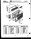 CABINET PARTS Diagram and Parts List for AW12NE5E1  Frigidaire Air Conditioner