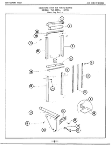 Mounting Diagram and Parts List for 5070A  Frigidaire Air Conditioner