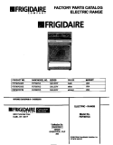 COVER Diagram and Parts List for FEF387CCTE  Frigidaire Range