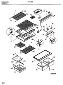 SHELVES, CONTROLS, DIVIDER, MULLION Diagram and Parts List for FRT17JRBD2  Frigidaire Refrigerator