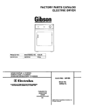 COVER Diagram and Parts List for GER221AS1  Gibson Dryer