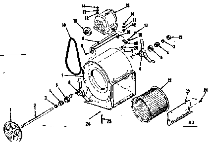 Part Location Diagram of 60490 Frigidaire Fan belt