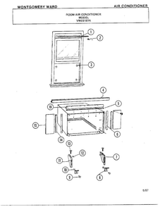 Air Conditioner Page 9 Diagram and Parts List for 5197A  Frigidaire Air Conditioner