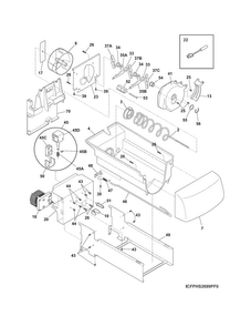 Ice Container Diagram and Parts List for FGHS2355PF4  Frigidaire Refrigerator