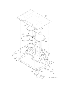 Maintop/surface Units Diagram and Parts List for FPIC3077RFA  Frigidaire Cooktop