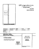 COVER Diagram and Parts List for FRS26BH6CS1  Frigidaire Refrigerator
