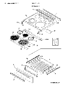 Top/drawer Diagram and Parts List for CLEH3054UFD  Frigidaire Range