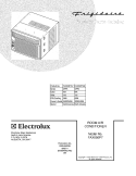 COVER Diagram and Parts List for FAX050P7A7  Frigidaire Air Conditioner