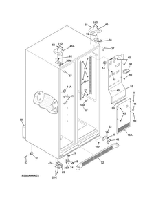 Cabinet Diagram and Parts List for FFHS2622MBPA  Frigidaire Refrigerator