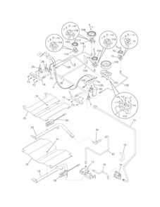 Burner Diagram and Parts List for EW30GS75KSD  Electrolux Range