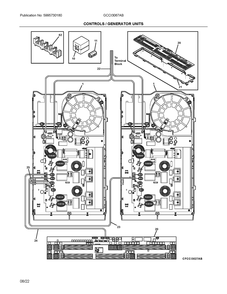 Controls/Generator Units Diagram and Parts List for GCCI3067ABA  Frigidaire Cooktop