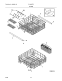 RACKS Diagram and Parts List for GLD2250RDS5  Frigidaire Dishwasher
