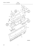BACKGUARD Diagram and Parts List for FES300EBD  Frigidaire Range