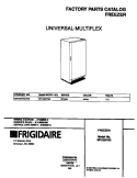 COVER Diagram and Parts List for MFU20F3GW0  Frigidaire Freezer