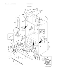 Cabinet Diagram and Parts List for E23BC79SPS0  Electrolux Refrigerator