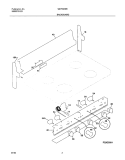 BACKGUARD Diagram and Parts List for WEF303PHDB  Westinghouse Range