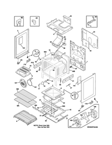 Body Diagram and Parts List for EI30GF35JSB  Electrolux Range