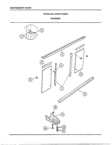 Room Air Conditioner Page 7 Diagram and Parts List for 5607B  Frigidaire Air Conditioner