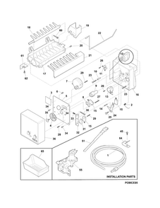 Ice Maker Diagram and Parts List for FPFU19F8RFC  Frigidaire Freezer