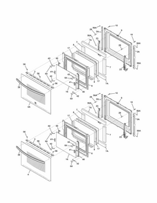 Doors Diagram and Parts List for 79049432311  Kenmore Wall Oven
