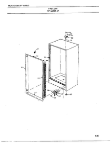 Freezer Page 5 Diagram and Parts List for 44157A-0  Frigidaire Freezer