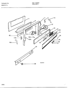 Gas Range Diagram and Parts List for 2873  Frigidaire Range