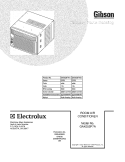 COVER Diagram and Parts List for GAX052P7A2  Gibson Air Conditioner