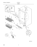 CABINET Diagram and Parts List for UL1793CA11  Frigidaire Freezer