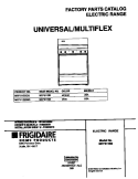 COVER Diagram and Parts List for MEF311SBWG  Frigidaire Range