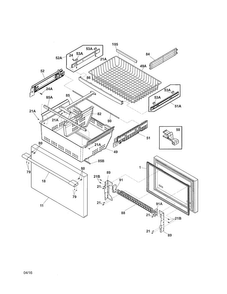 Freezer Drawer/baskets Diagram and Parts List for FPBS2777RF6  Frigidaire Refrigerator