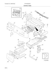 Control Panel Diagram and Parts List for FFFW5000QW0  Frigidaire Washer