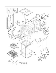 Body Diagram and Parts List for TEF351EWM  Tappan Range