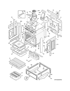 Body Diagram and Parts List for FFGS3025PSD  Frigidaire Range