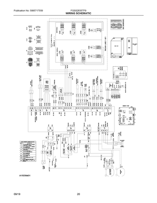 Wiring Schematic Diagram and Parts List for FGSS2635TF9  Frigidaire Refrigerator
