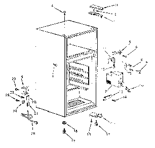 Cabinet Parts Diagram and Parts List for 5648660181  Kenmore Refrigerator
