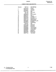 Cabinet Front And Wrapper Page 2 Diagram and Parts List for 5368000C  Frigidaire Air Conditioner