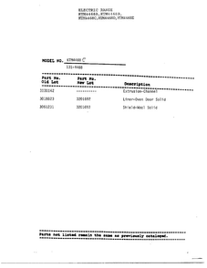 Electric Range/information Page 3 Diagram and Parts List for 4468B  Frigidaire Range