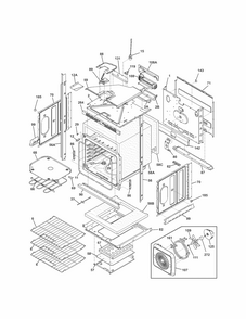Lower Oven Diagram and Parts List for 79049523312  Kenmore Wall Oven