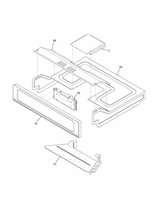 Control Panel Diagram and Parts List for 79049513312  Kenmore Wall Oven