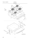 TOP / DRAWER Diagram and Parts List for CFEF357EC2  Frigidaire Range