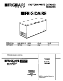 COVER Diagram and Parts List for F82F169CW0  Frigidaire Freezer