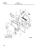 FRNT PNL, DOOR Diagram and Parts List for FER341AS1  Frigidaire Dryer