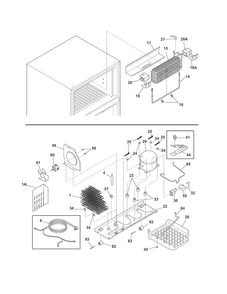 System Diagram and Parts List for FFHT1814LM9  Frigidaire Refrigerator