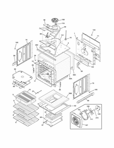 Upper Oven Diagram and Parts List for 79049523311  Kenmore Wall Oven