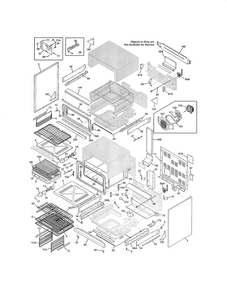 Body Diagram and Parts List for FGGF304DLW3  Frigidaire Range