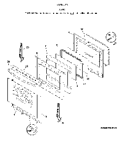 Door Diagram and Parts List for 79094202316  Kenmore Range