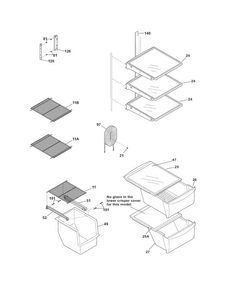 Shelves Diagram and Parts List for FFHS2311PF3  Frigidaire Refrigerator