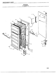 Freezer Diagram and Parts List for 49257-7A  Frigidaire Freezer