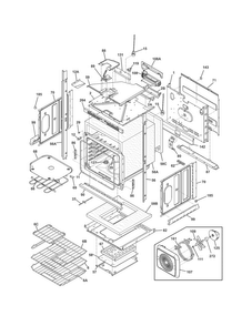 Lower Oven Diagram and Parts List for FPET2785PFB  Frigidaire Wall Oven
