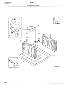 Compressor Parts Diagram and Parts List for 5138007  Frigidaire Air Conditioner